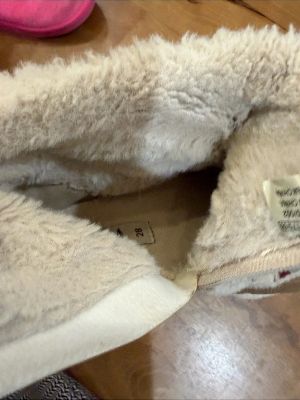 Zara Cream Faux Shearling Ankle Boots Kid’s Size 28 (US 11)
